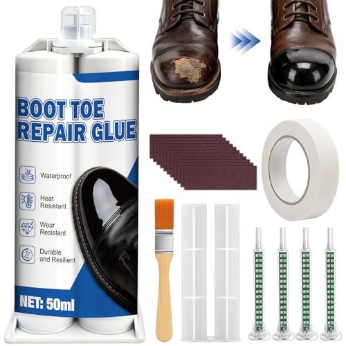 OverZyn Boot Toe Protector Tough Toe Boot Protector Effectively Repairs Worn Areas and Provides Long-Lasting Protection for the Toe Box. Suitable for Work Boots Safety Shoes Hiking Boots Etc