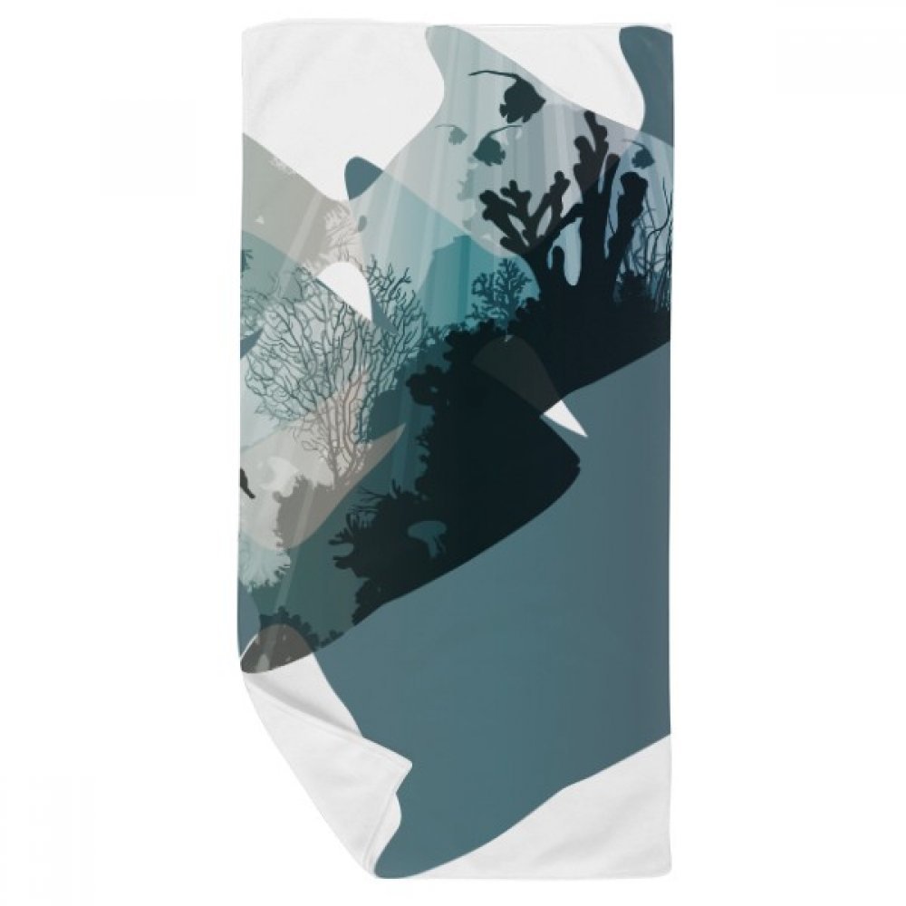 Mer de corail serviette de bain 35x70cm pour le sport et la toilette quotidienne multicolore