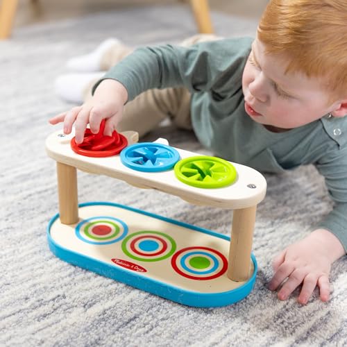 Image of Melissa & Doug Matching and Pushing Spinning Top Toy for Girls and Boys from 2 Years - FSC Certified