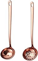 Vista 6 de Cucharón de sopa Skimmer Slotted Spoon Set Colador De Acero Inoxidable Colador De Salsa Olla Caliente - Plata