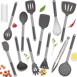 Kaiihome Küchenhelfer-Sets Silikon-Kochutensilien, 12 Stück