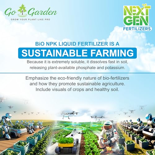 Image of Go Garden NPK Liquid Bio-Fertilizer | Living Bacteria for Easy Nutrient Absorption | Ideal for All Crops & Soils | Improves Soil Health & Boosts Crop Growth (500ml)