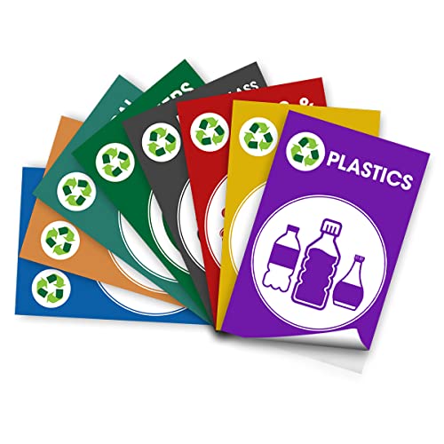 Opiniones y reviews de Basura y reciclaje los más solicitados. 46 GOLEEX Pegatinas de reciclaje para papelera verde Papeleras de reciclaje pegatinas de clasificación de símbolos de etiquetas grandes para organizar etiquetas, recipientes,...