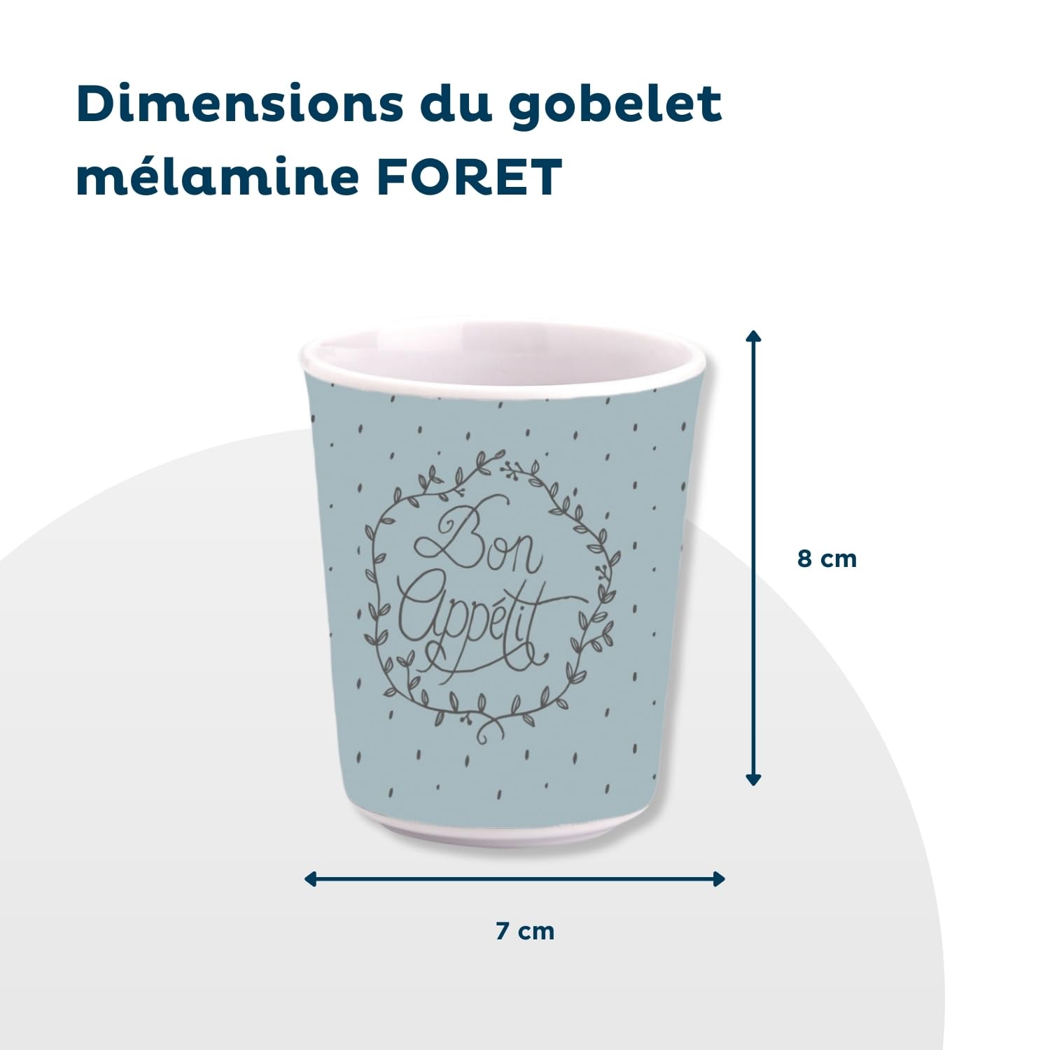 THERMOBABY Coffret Vaisselle Mélamine et Couverts Inox Enfant, Vert Céladon - Gris