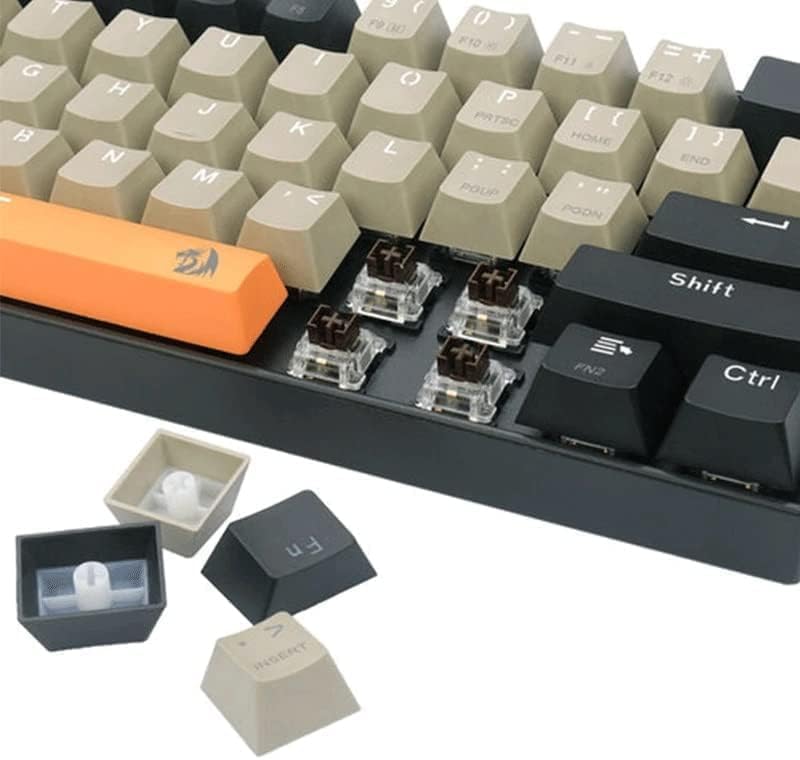 Side profile of Redragon K606 keyboard showing adjustable feet