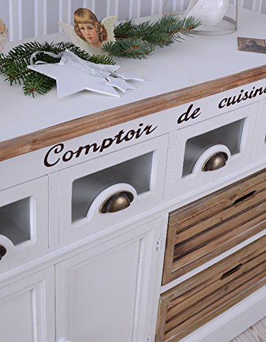 Buffet Français Style Campagnard Shabby Chic Blanc - Meuble Cuisine Palazzo INT