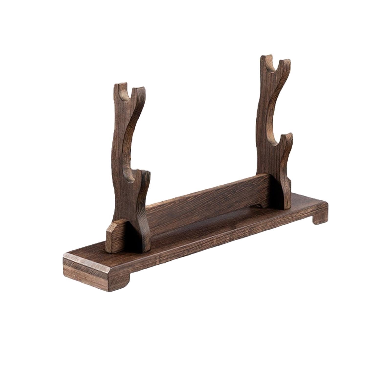 Alas De Pollo Soporte para Espada Madera Maciza Soporte para Cuchillos Adornos De Salón Soporte para Katana Soporte De Espada Multicapa De Madera Expositor(2 Layers,M)