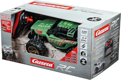 Carrera - 370200004 RC I 2,4GHz Mountain Racer I RC Buggy mit voller Fahr- & Lenkfunktion I Vollgefedertes Fahrzeug I Ferngesteuert I Luftreifen I Action im Gelände