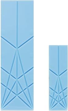 2 Pcs Polygon Flat 3-in-1 Folding Measuring Spoons, 6 Different Sizes Spoons (Blue)