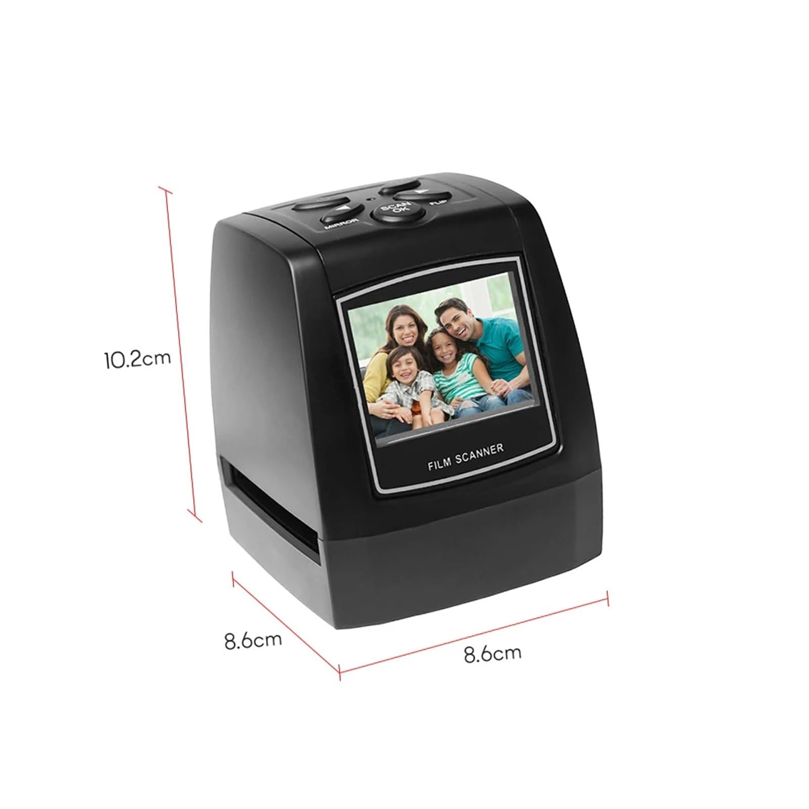 Escáner portátil de Negativos de película, convertidor de Diapositivas de 35/135 mm, Visor de imágenes Digitales con Pantalla LCD de 2,4" y Software de edición Integrado.