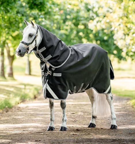 Rambo Supreme 1680D Vari-Layer Turnout Blanket, 450 Gram, Black/Thunderstorm Grey, 81