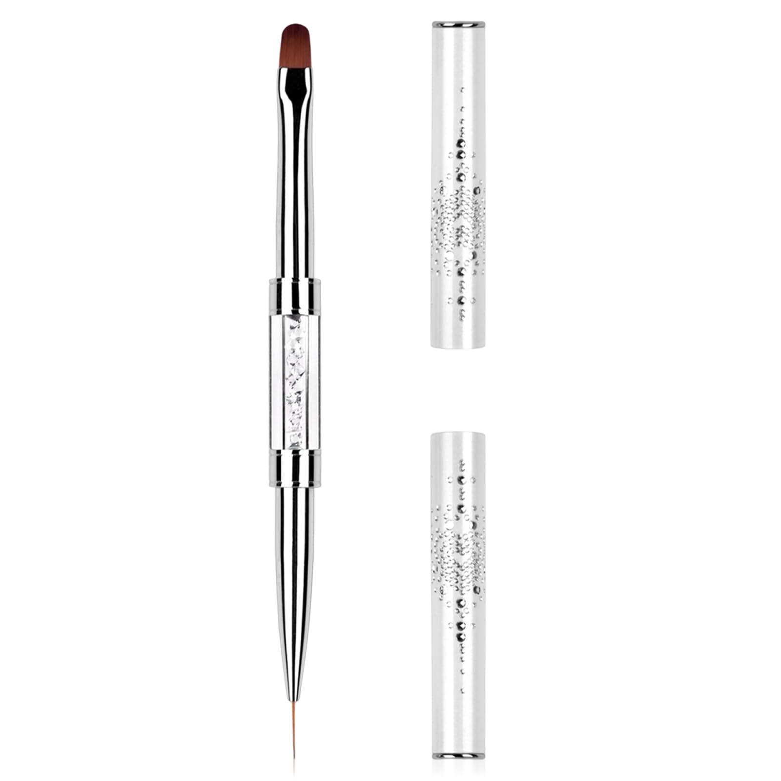 1Pcs Dual Ended Hard Gel Nail Brushes for Builder Gel Polygel Salon-Grade Nail Art Design Tools Nail Brush