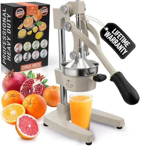 Image of Zulay Kitchen Cast Iron Juicer - Heavy Duty Manual Juicer with Detachable Strainers for Easy Cleaning, Orange Juice Press for Citrus Fruits, Perfect for Bartenders, Juice Lovers & Health Enthusiasts