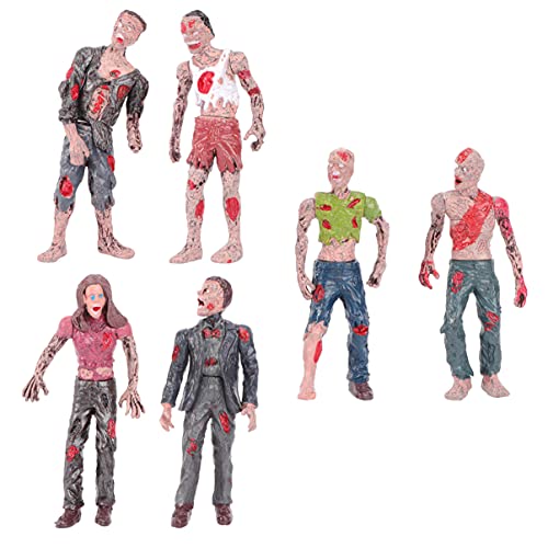 Unomor Zombie Dolls, Static Models Figures Toys Halloween Party Favors, People Zombie Miniatures Haunted Collection Doll Kids Terror Toys, Slappy Doll Gifts for Boys Kids Children Toddler 6PCS