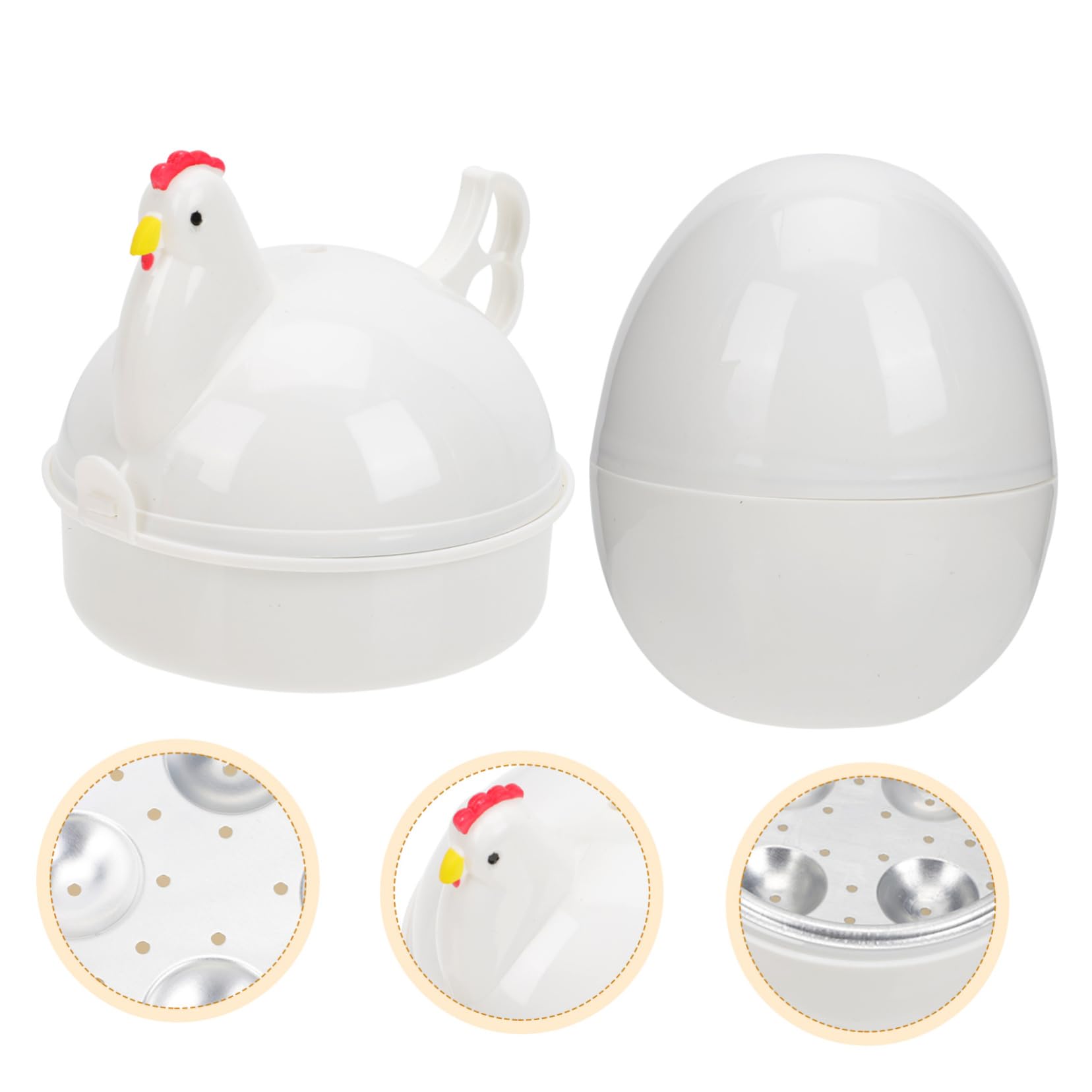 Ciieeo 2pcs Egg Boiler Small Steaming Steamed Shape Egg Holders Fresh Egg Holder Cup Microwave Boiled Egg Maker Boiled Cooker Poached Egg Cooker for Plastic
