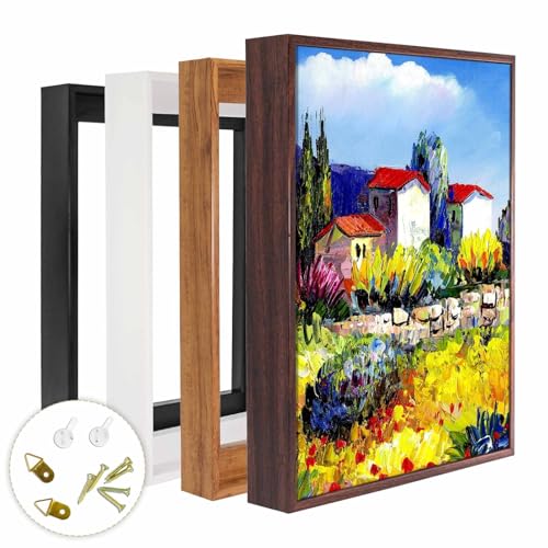 B.B.F MAKE Canvas Floating Frame, Wood-Look Floater Frames Kit for 1.25