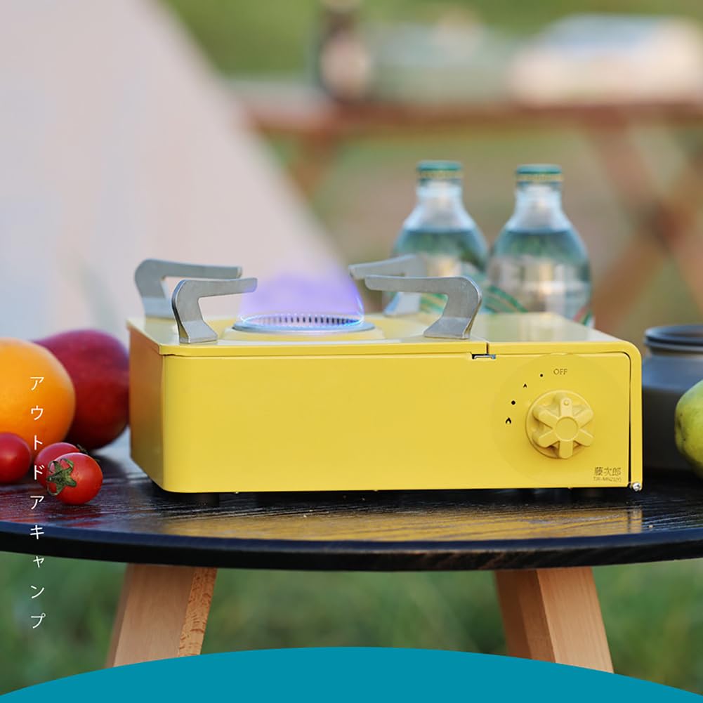 Przenośna kuchenka kempingowa, mini kuchenka gazowa 2100 W do gotowania na zewnątrz, kompaktowa kuchenka piknikowa i turystyczna z futerałem, sprzęt do gotowania awaryjnego