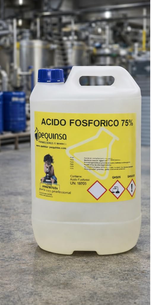 Ácido Fosfórico 75% Pureza, Envase 5 Litros