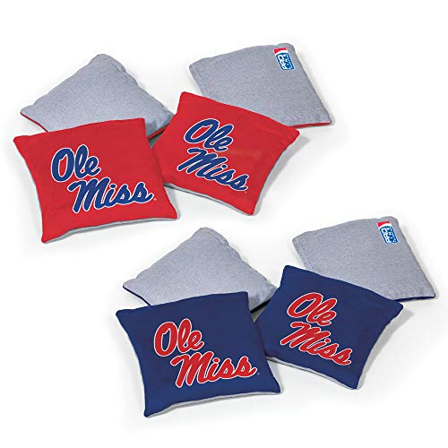 Image of NCAA College Dual Sided Bean Bags by Wild Sports, 8 Count, Premium Toss Bags for Cornhole Set - Great for Tailgates, Outdoors, Backyard