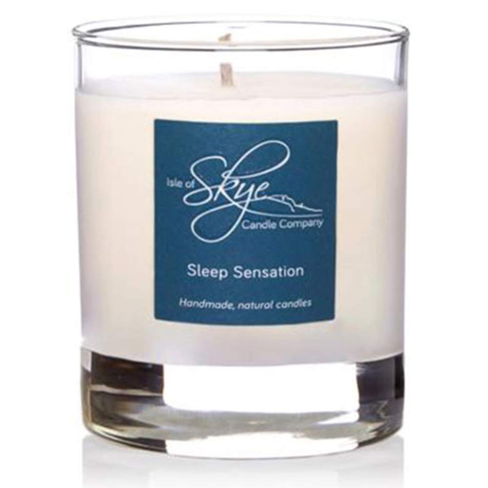 Isle Of Skye Candle Company White Sleep Sensation Island Tumbler | Natural Soy Wax Candle | Handmade In Scotland | Premium Scented Candle | Bespoke Glass Tumbler | 35+ Hours Burn Time