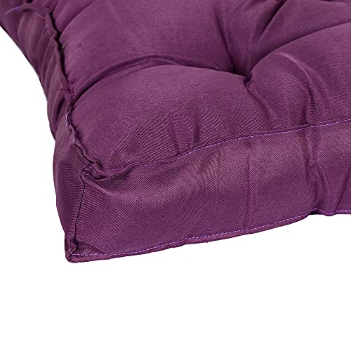 Image of Kuber Industries Microfiber Chair Pad|Chair Cushion Pad for Office, Home|Sitting Cushion|Pack of 2 (Purple)