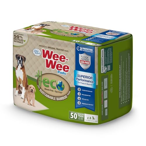 Four Paws Wee-Wee Superior Performance Bamboo Pee Pads for Dogs, ...