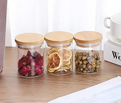 برطمان زجاج شفاف من فيلوبي بغطاء خشب بامبو محكم الغلق مانع ل...