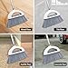 Angle Broom for Hardwood Floors - Soft Bristled Kitchen Broom, Indoor & Office Use (Off White)