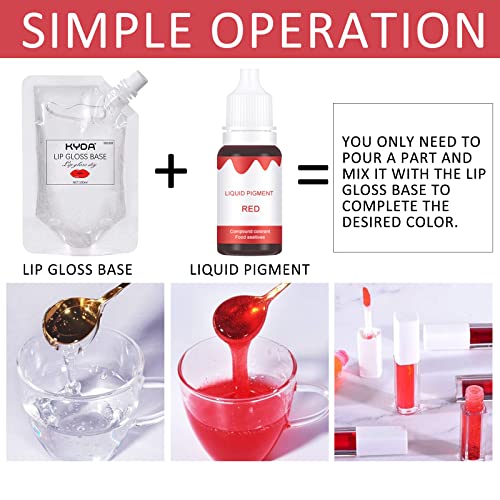 Kyda 12 Colors Lipstick Liquid Pigment Set,Diy Lip Gloss Pigment,Edible Coloring Pure Plant Pigment Only For Lip Gloss Base-Set A #TOP2
