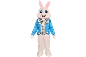 Easter Party Blue Suit Rabbit Costume Bunny Costuem Mascot Costume Adult Size...
