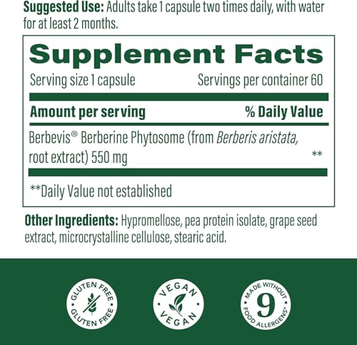 image for MegaFood Berberine Phytosome - Berberine Supplement 550 mg Per Serving