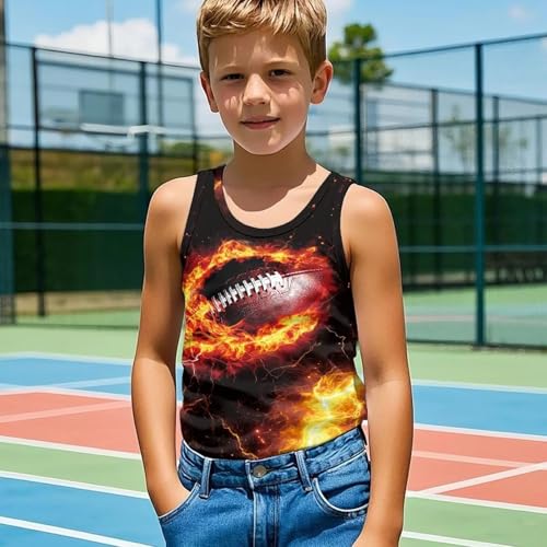 Kids 3D Print Vest Athletic Boys Sleeveless Performance Tank Top for Children 2-8Y Sports Outdoor Breathable Outfit3
