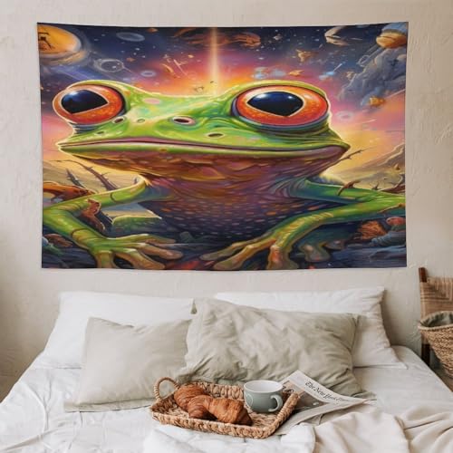 Tapisserie grenouille impression 3D haute définition pour un relief saisissant