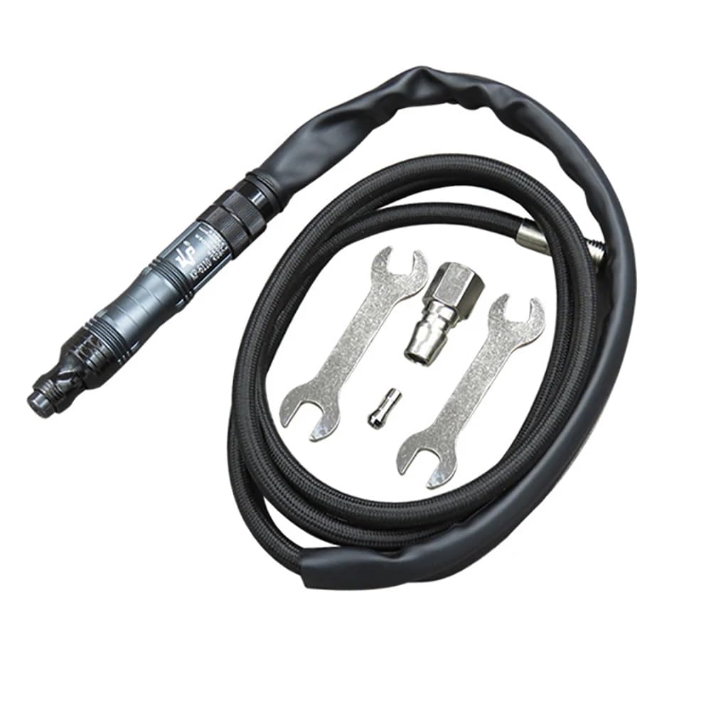 KP-6110 Pen Type Air Die Grinder with Air Hose 2 Collets 1/4 Inch Pneumatic Rotary Pen Stepless Speed Air Sander Polisher