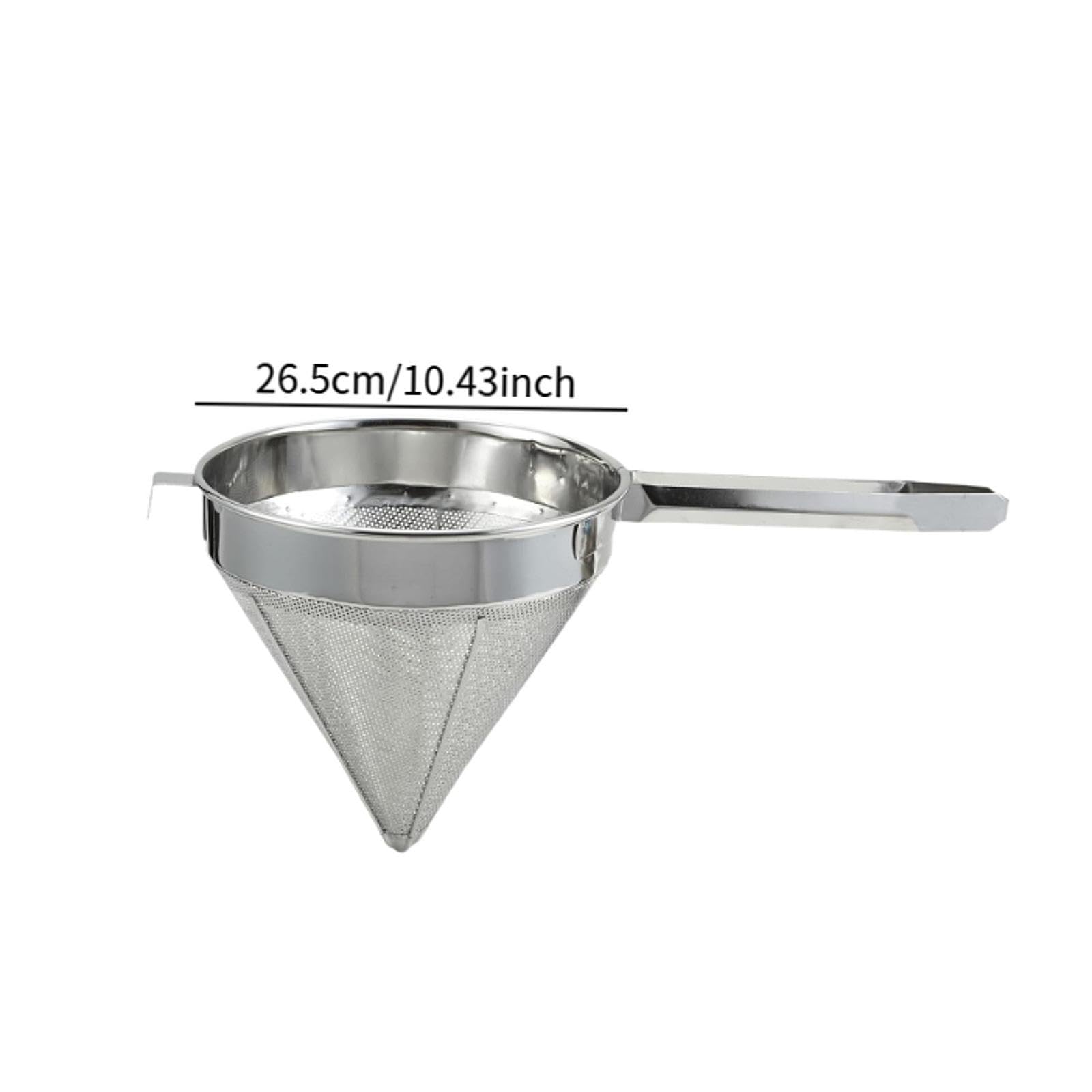 Passoire Fine Passoire Bouillon Passoire Conique Passoire Cuisine Fine Acier Inoxydable Résistante Pratique Adaptée à La Préparation de Sauce P, 26.5 Cm