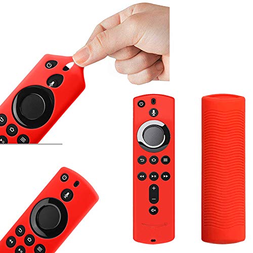 [3 Pack] Silicone Cover Case For Tv Firestick / Tv (3Rd Gen) 4K Compatible With All-New 2Nd Gen Remote Control (Red Blue And Glowgreen) #TOP2