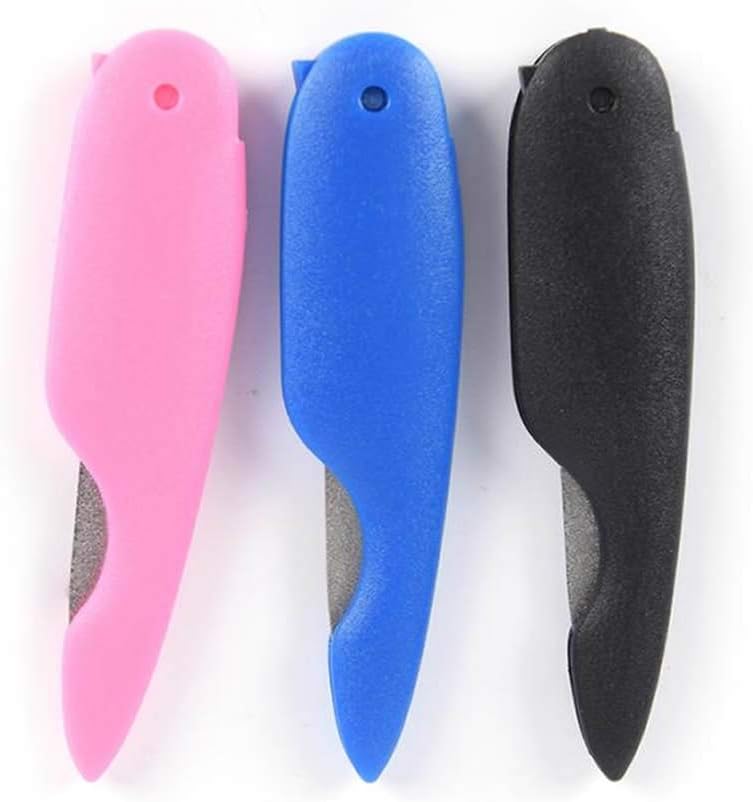 RAYNAG 10 Pack Folding Pocket Size Nail File Stainless Steel Manicure Nail Care,Random Color