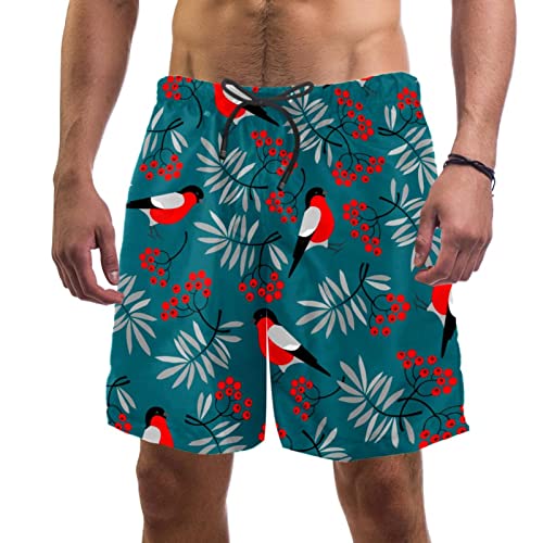 Maillots de bain pour hommes motif oiseaux cadeau de Noël short de plage