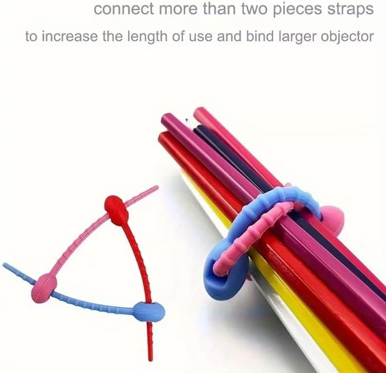 80Pcs Twistable and Multifunctional Cable Wire Organizer 80Pcs Silicone Cord Management Ties for Earphone Lines
