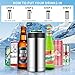 16oz Stainless Steel Double Wall Insulated Can Cooler, Beer Bottle Holder, Bottle or Tumbler for Slim Beer & Hard Seltzer CansS（Silver）