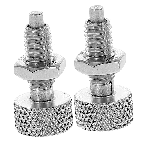 NULYLU 2pcs Stainless Steel Spring Plunger Lock Self-locking Pin Knurled Handle Toolboxes Industrial Use