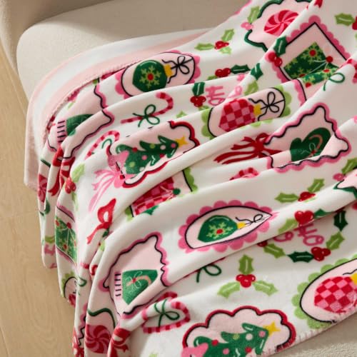 Image of Betsey Johnson - Holiday Throw Blanket, Soft Blanket for Couch or Bed 50x70 | Reversible, Ultra-Soft Feel, Lightweight Warmth, Cozy Construction, Easy Care, Machine Washable