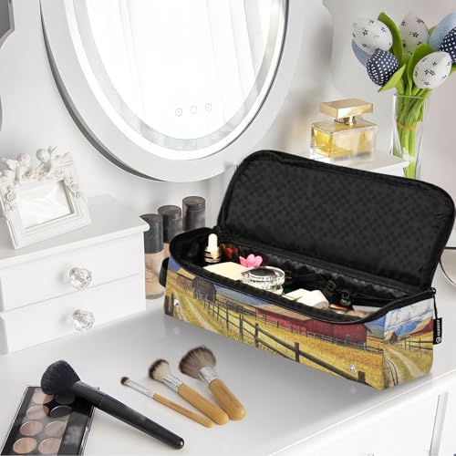 Bolsa organizadora para herramientas de cabello para mujeres con tapete resistente al calor y gran capacidad para planchas y rizadores miniatura 7