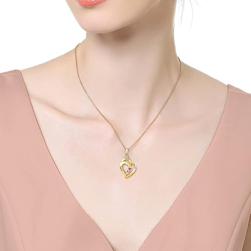 Miniatura 4 de Lam Hub Fong Collar con nombre para mujer, regalos personalizados para el día de la madre, collar de piedra natal para madre e hija, regalos