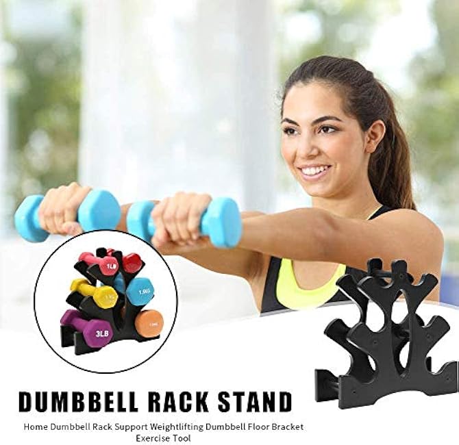 Dumbbell Tree Rack Stand, 3-Tier Dumbbell Storage Rack, Weight Storage Organizer for Multilevel Hand Weight Tower Stand for Home Gym Organization,Black(AIR SHIP 12 DAYS)