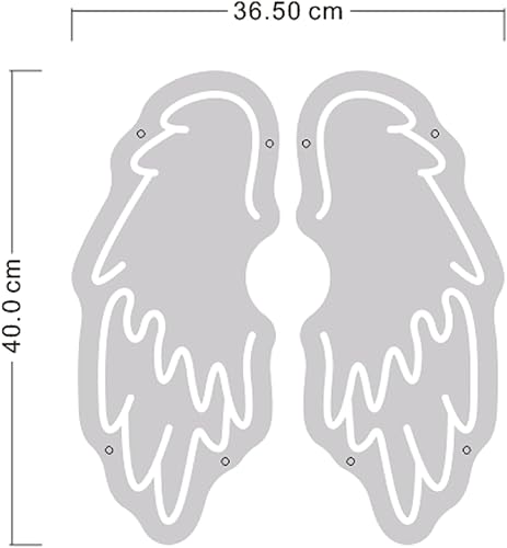 Miniatura 6 de Letrero de neón con alas de ángel enormes para decoración de pared, alas de ángel, luces de neón para fiestas familiares, bonitos letreros de neón,