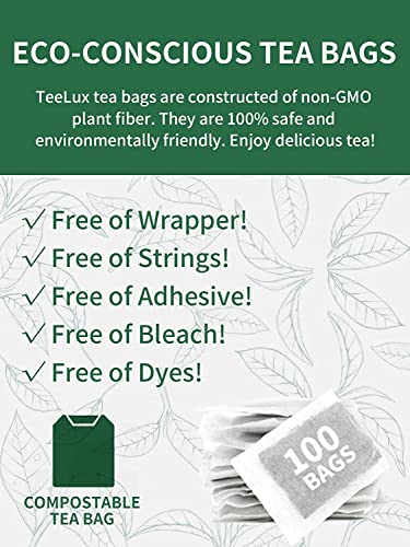 Teelux Decaf Vanilla Black Tea Bags, Decaffeinated Black Tea Blended With Creamy Vanilla, Smooth & Flavorful, Enjoy Hot Or Iced, 100 Count #TOP5