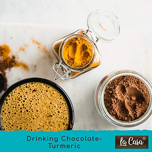 Image of La Casa Vegan Dark Drinking Chocolate - Turmeric | Gluten Free | All Natural | 250g |