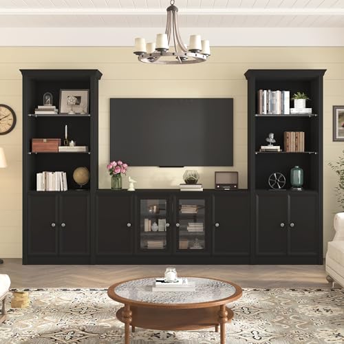 For Tvs Up To 80", Modern Media Console For Living Room, Bla