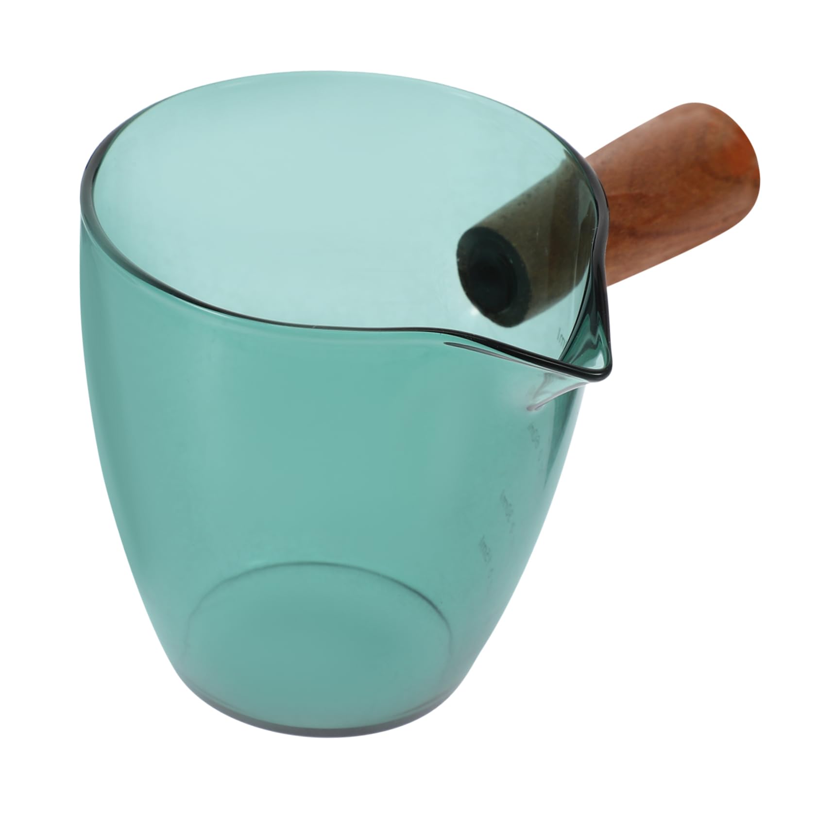 PartyKindom 5pezzi Bicchiere Da Caffè Con Manico Legno Misurino Per Latte e Caraffa Per Casa e Ristoranti Design Ergonomico Per Versare Facilmente